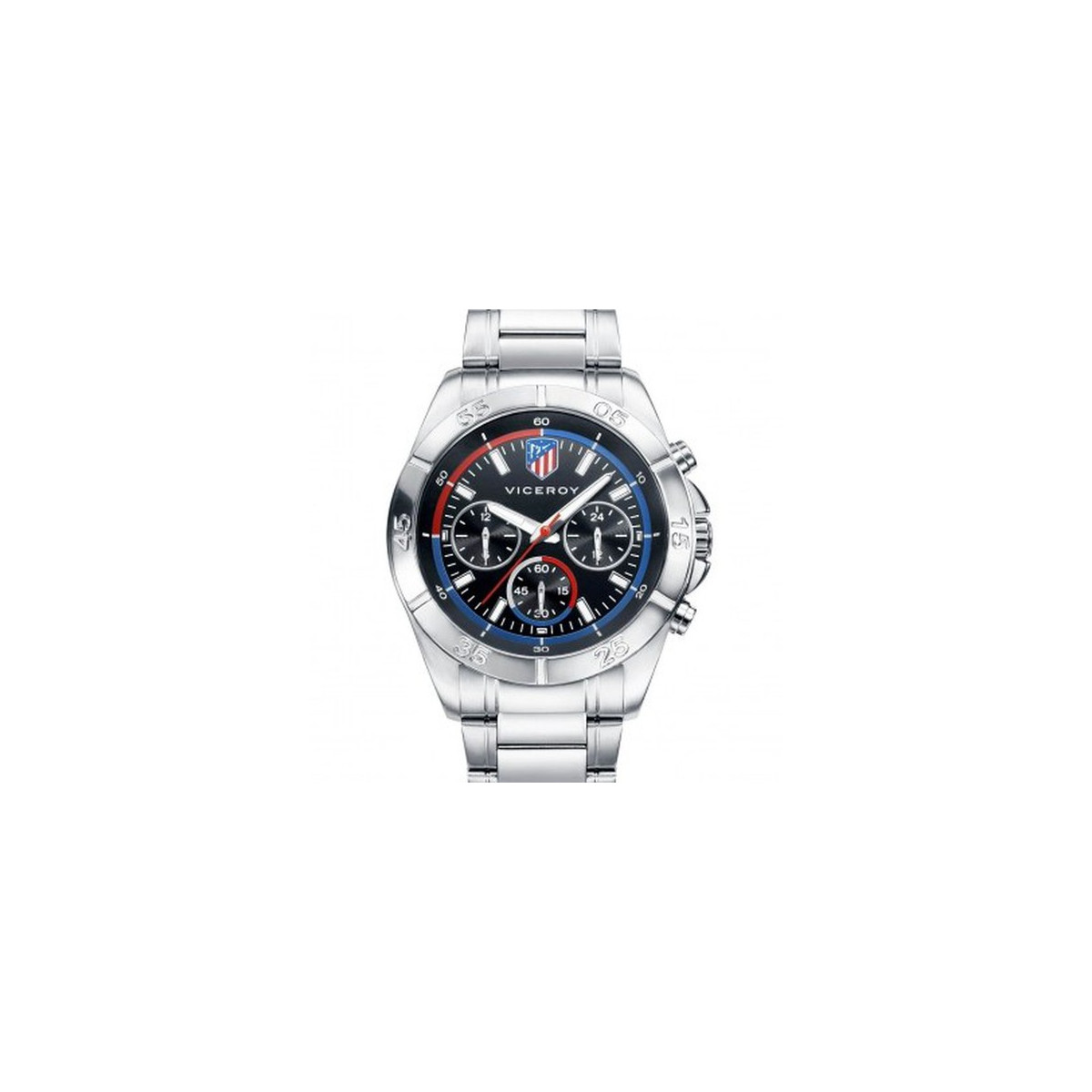 Viceroy Orologio Ufficiale Atletico Madrid Uomo REF. 41155-06 - Sportivo Ed Elegante, Cassa Acciaio E Cinturino Silicone Blu