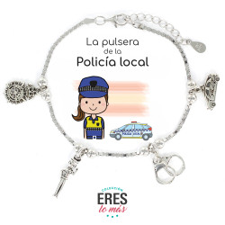 Pulsera mujer Policia Local plata