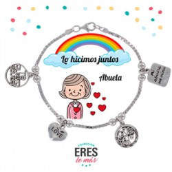 Pulsera Lo hicimos juntos Abuela plata 925 mm